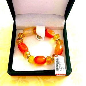 Crystal agate bracelet